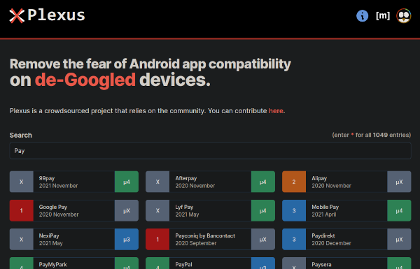 ﻿plexus - "remove the fear of android app compatibility on de-googled devices."