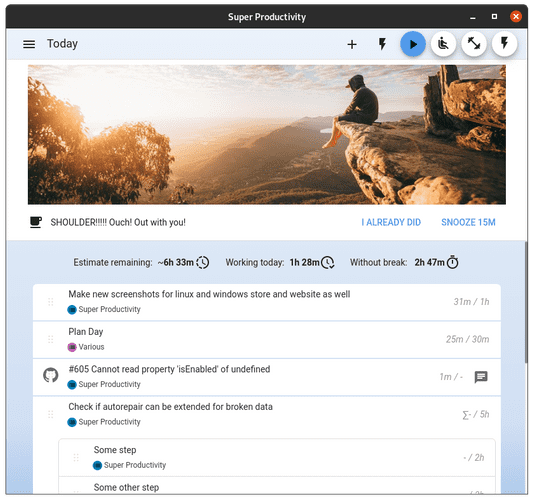 aufgabenverwaltung super productivity