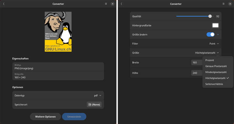 bildmanipulation mit converter
