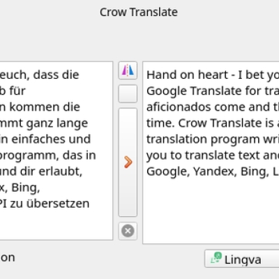 Übersetzen mit crow translate