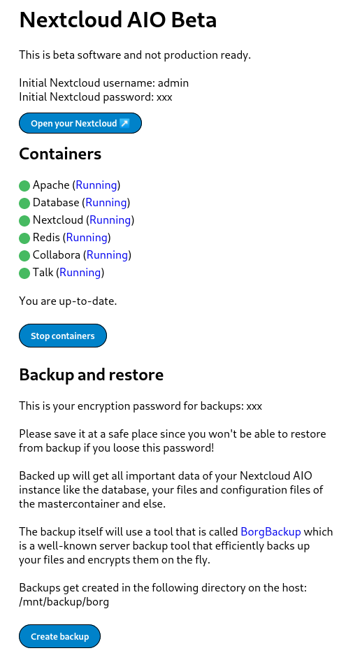 nextcloud aio