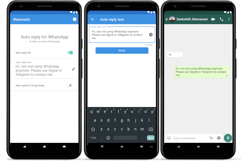 watomatic - automatische antworten auf whatsapp-nachrichten