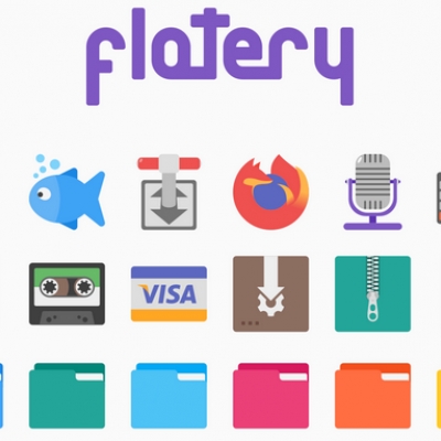 flatery - ein icon thema im flachen stil