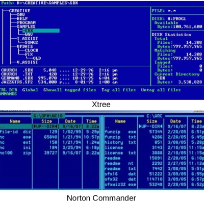 xtree, norton commander usw.