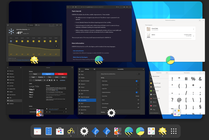 gnome 42 und die dunkle seite