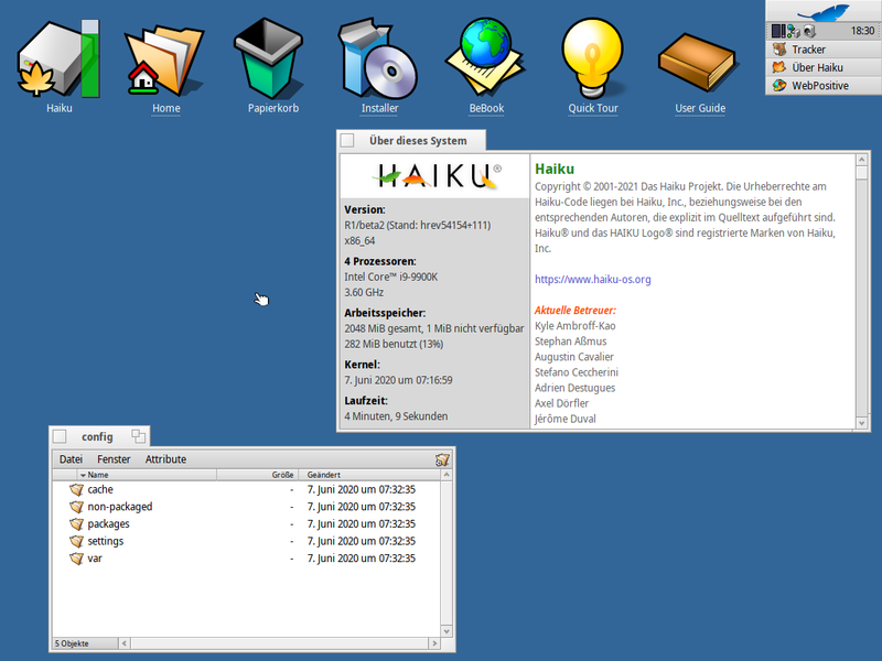 haiku (teil 2): der aufbau des desktops