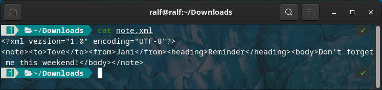 xml im terminal formatieren