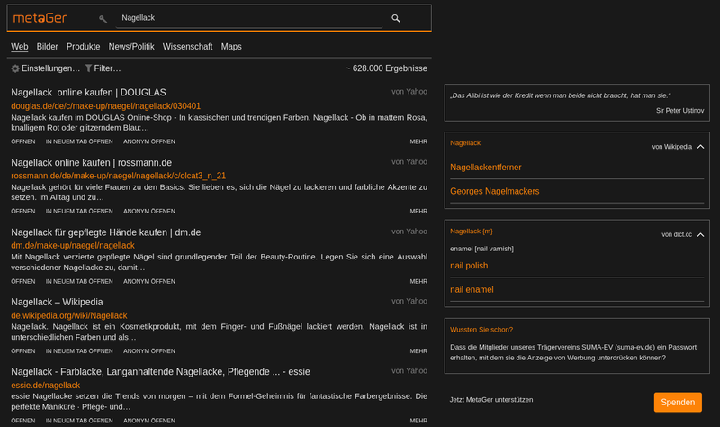 serie - suchmaschinen: metager