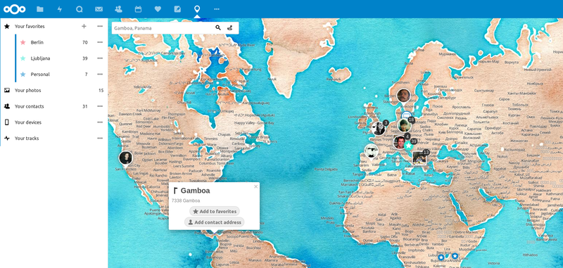 nextcloud maps lädt zur zusammenarbeit ein