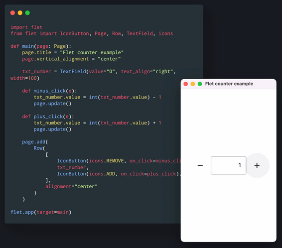 flutter-apps mit flet in python schreiben
