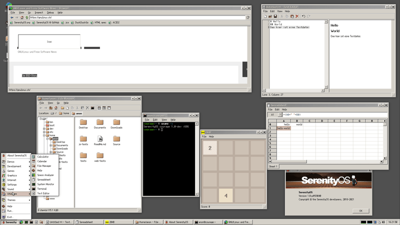 serenityos: ein grafisches unix-artiges betriebssystem