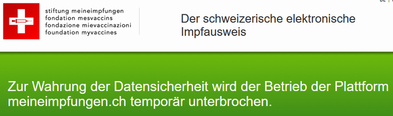 schweizer impfausweis vom netz genommen