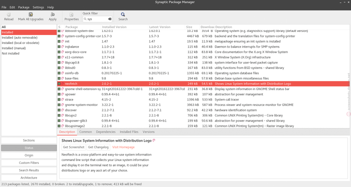synaptic-paketmanager, alt aber gut