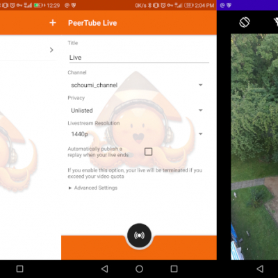 peertube livestream mit dem smartphone