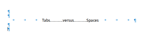 tabs versus spaces