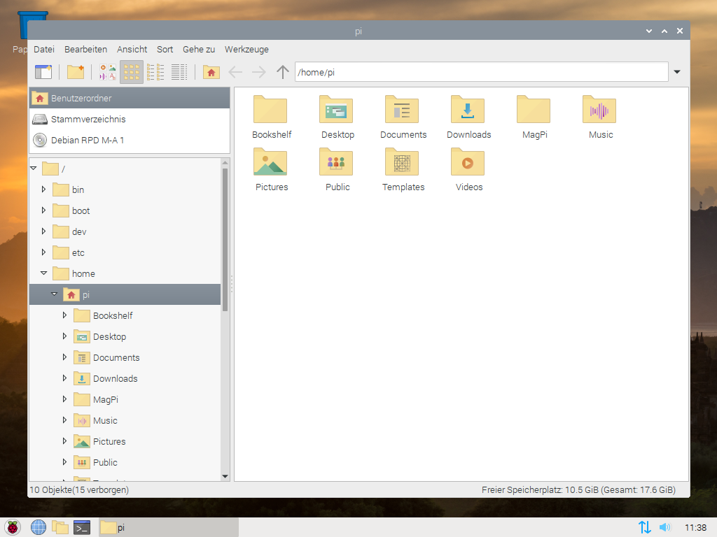  raspberry pi desktop kurztest