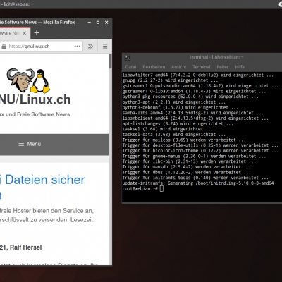 xebian - debian unstable mit xfce