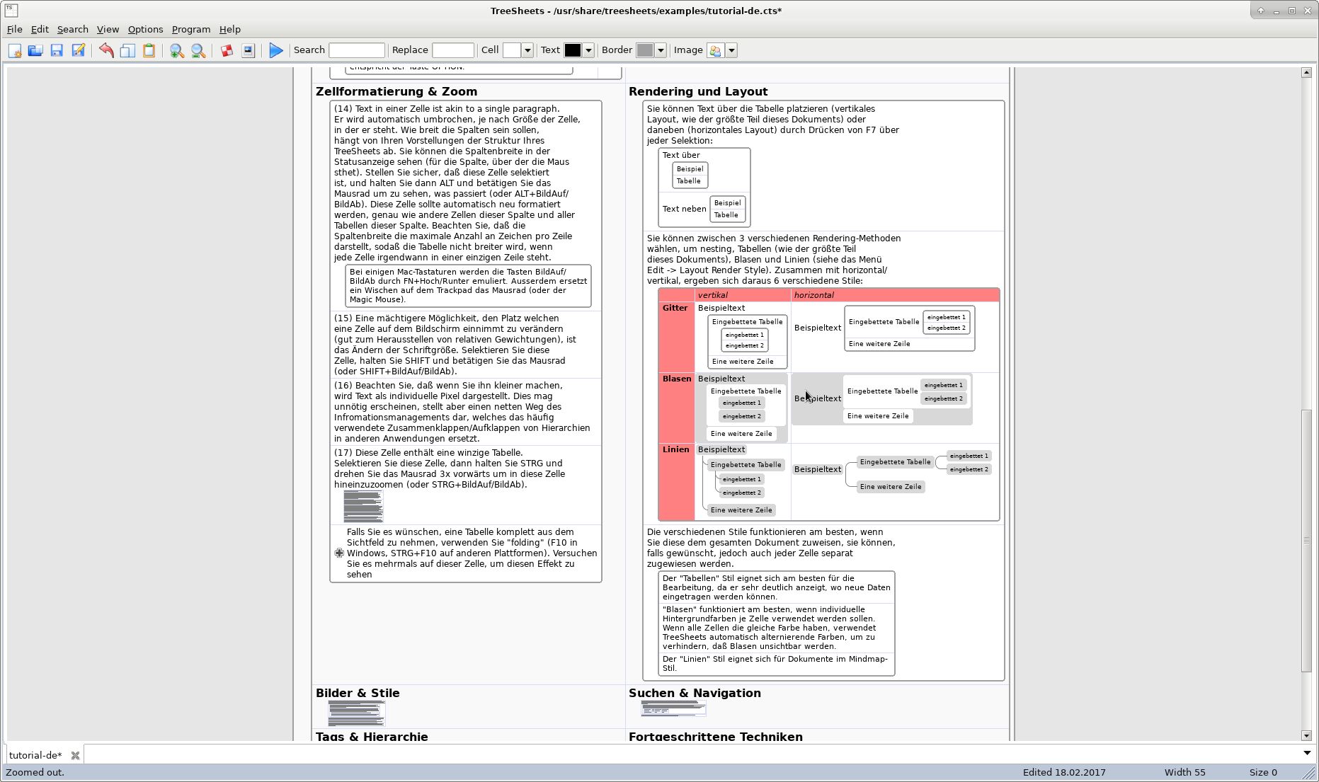 serie - strukturierte notizen: treesheets
