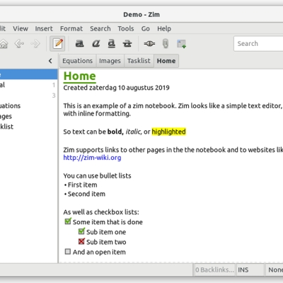 serie - strukturierte notizen: zim