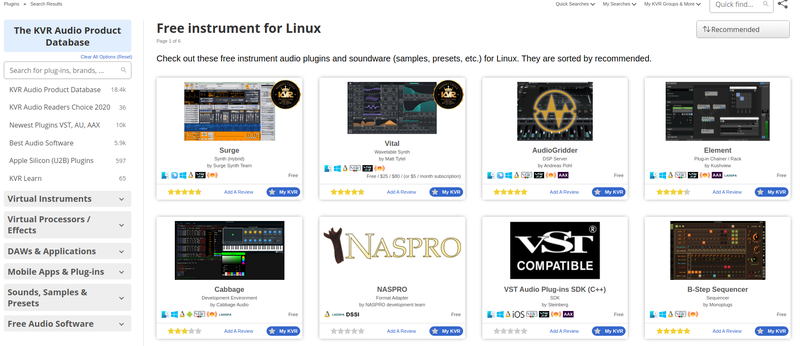 virtuelle instrumente für daws unter linux