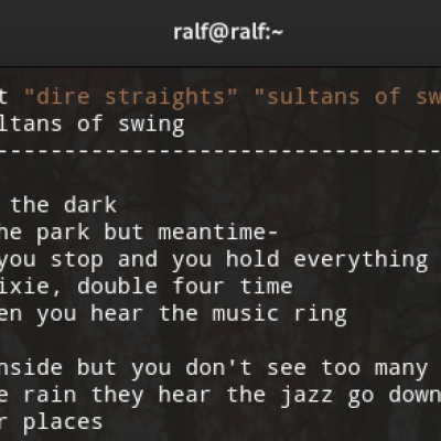 lyrics im terminal