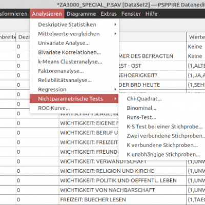 „people should prefer pspp“ -  open source software für datenaufbereitung, datenanalyse und statistik