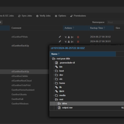 der proxmox backup server als lxc