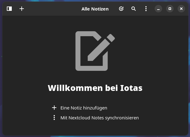 iotas, eine kleine notizanwendung