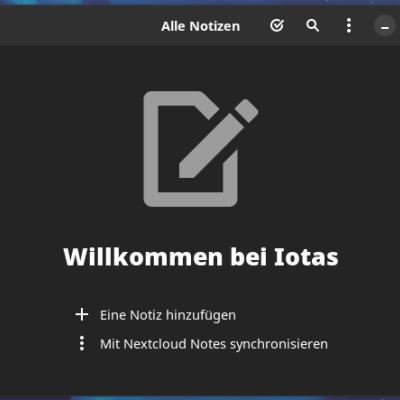 iotas, eine kleine notizanwendung