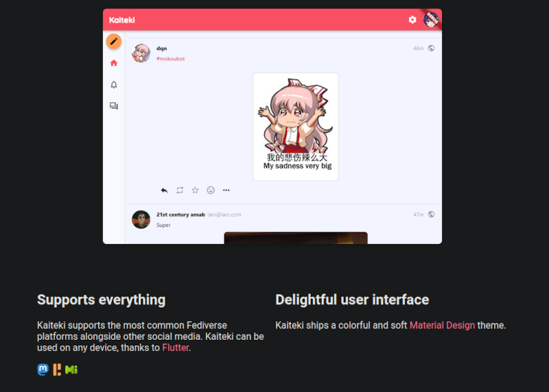 kaiteki "supports everything" - neue crossplattform-app für fediverse-microblogging-dienste