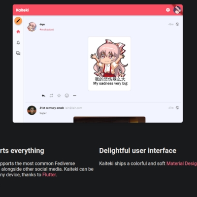 kaiteki "supports everything" - neue crossplattform-app für fediverse-microblogging-dienste