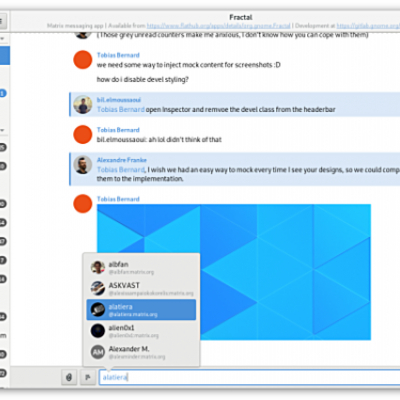 fractal - matrix client für den gnome-desktop