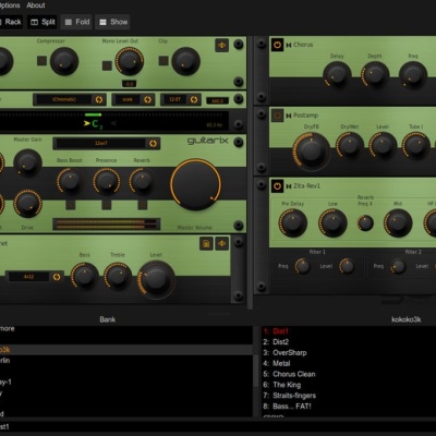 virtueller gitarrenverstärker unter linux