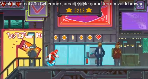vivaldi-browser jetzt mit arcade-game