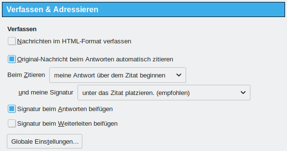 tipp: plain-text mailformat in thunderbird einstellen