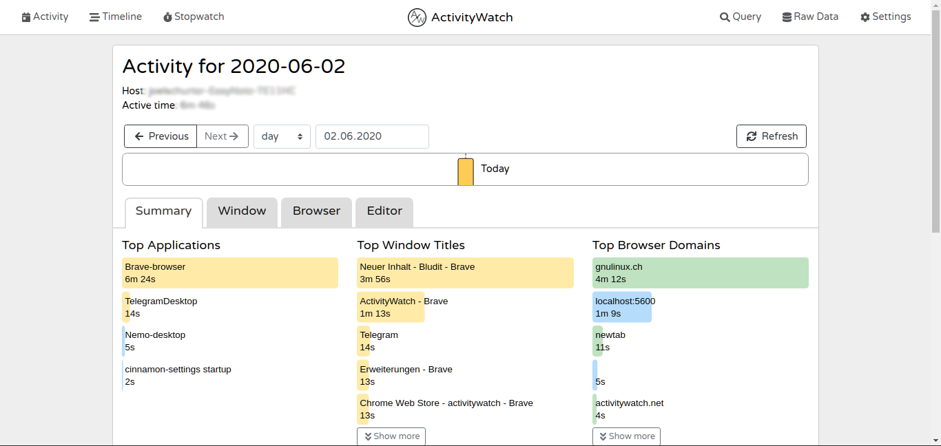 programmvorstellung: activitywatch