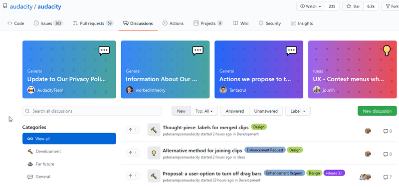 github discussions verlässt das beta-stadium