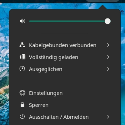 serie: gnome erweiterungen - im statusmenü