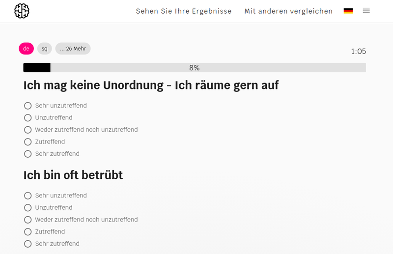open-source persönlichkeitstest
