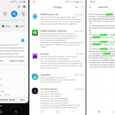 stacktrace von android-apps mit scoop auslesen