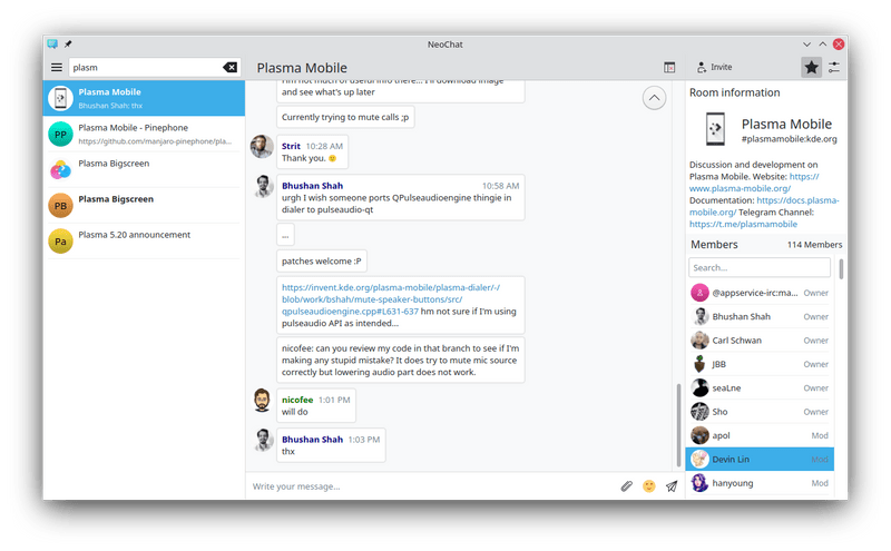 neochat 1.2 bringt sprechblasen und mehr