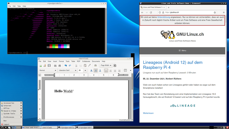 init freedom: parabola gnu/linux-libre