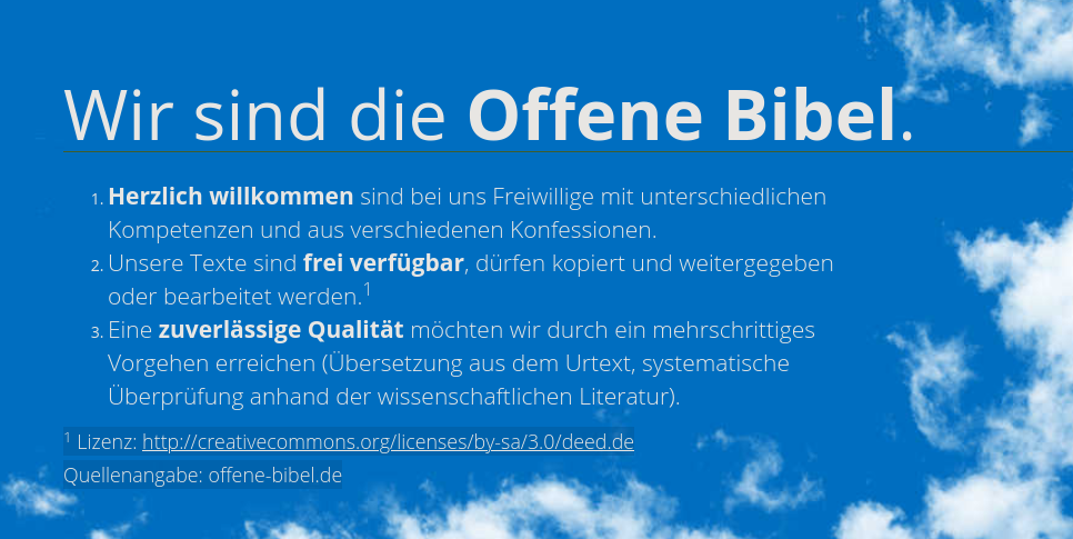 bibel unter freier lizenz