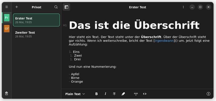 paper - ein markdown notizbuch