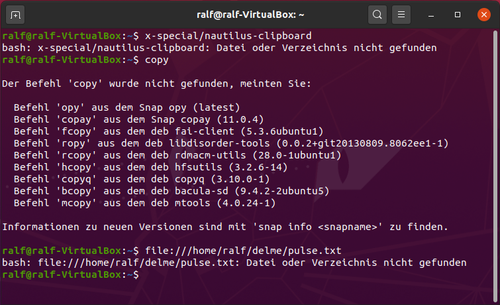 tipp: dateipfad ins terminal kopieren