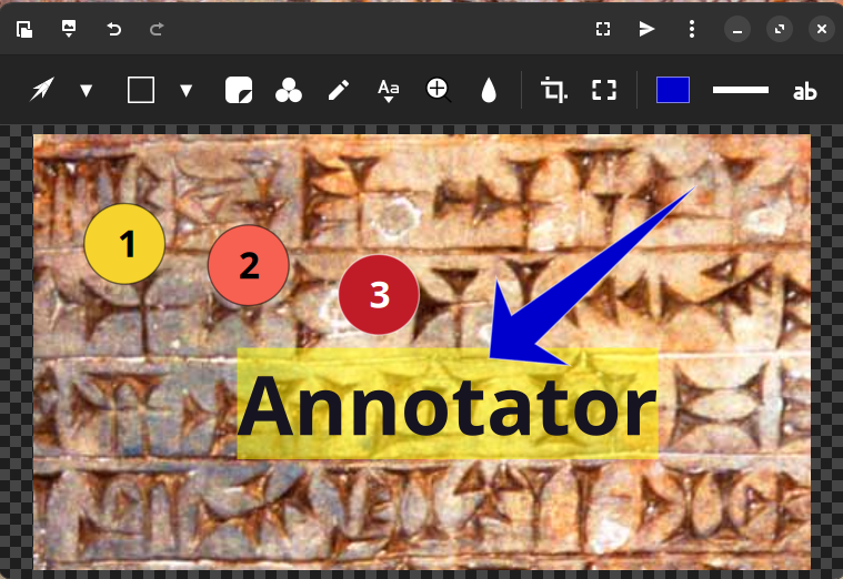 screenshot: ein lösungsvorschlag mit annotator