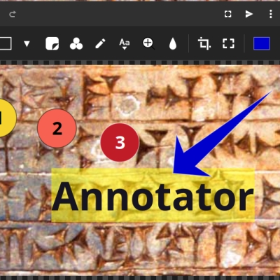 screenshot: ein lösungsvorschlag mit annotator