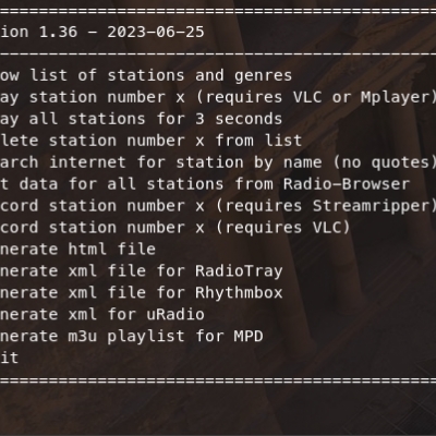 station verwaltet internet-radios