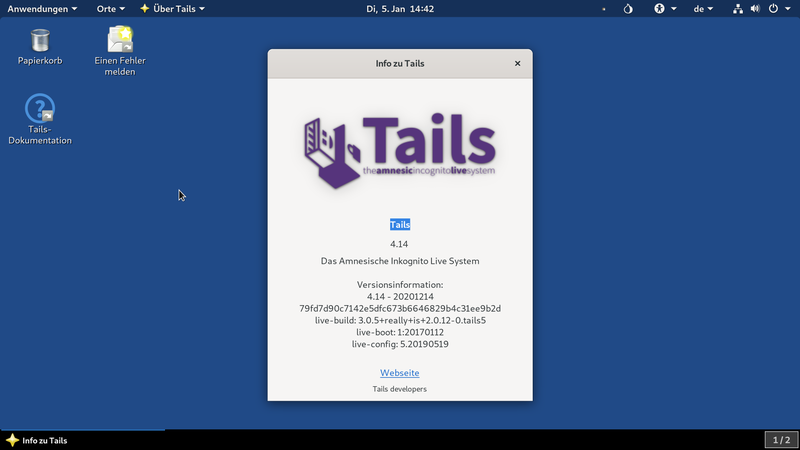 tails 4.16: linux 5.10 lts und neue tor software