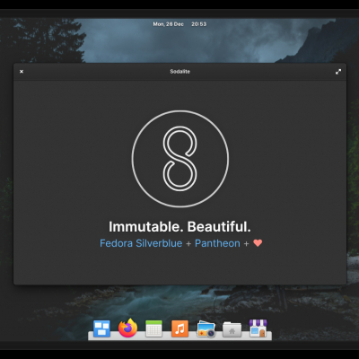 sodalite - fedora silverblue mit pantheon desktop
